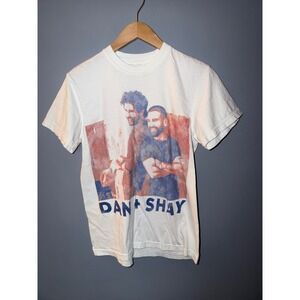 Dan + Shay Heartbreak On The Map Tour 2024 Concert Graphic T-Shirt White Mens L
